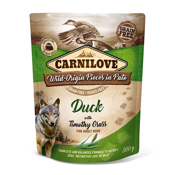 Carnilove Duck with Timothy Grass Wet Pouch 300g