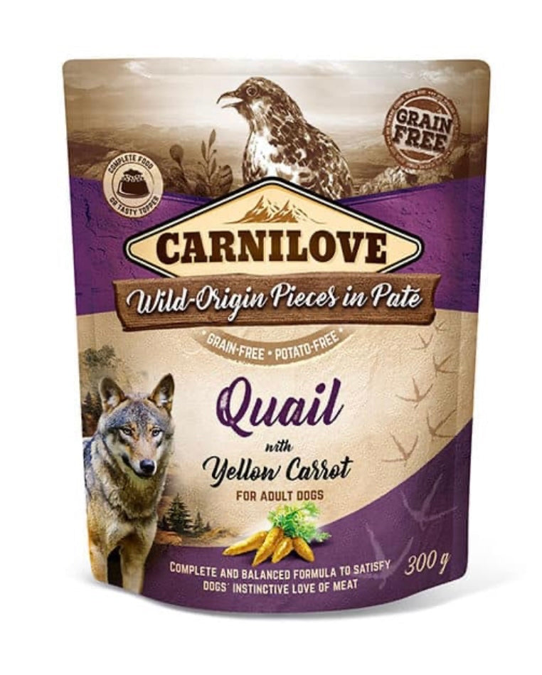Carnilove Quail with Yellow Carrot Wet Pouch 300g