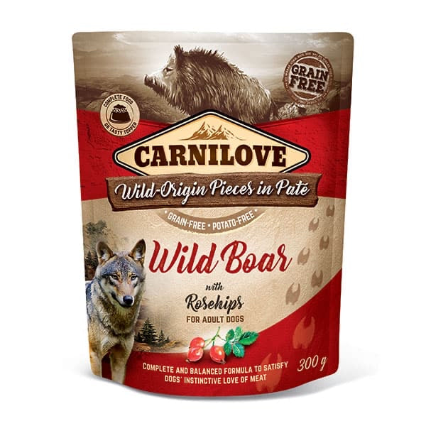 Carnilove Wild Boar with Rosehips Wet Pouch 300g