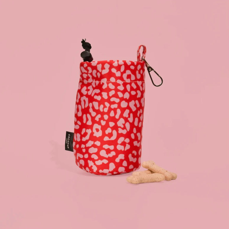 Cocopup Pink & Red Leopard Treat Pouch