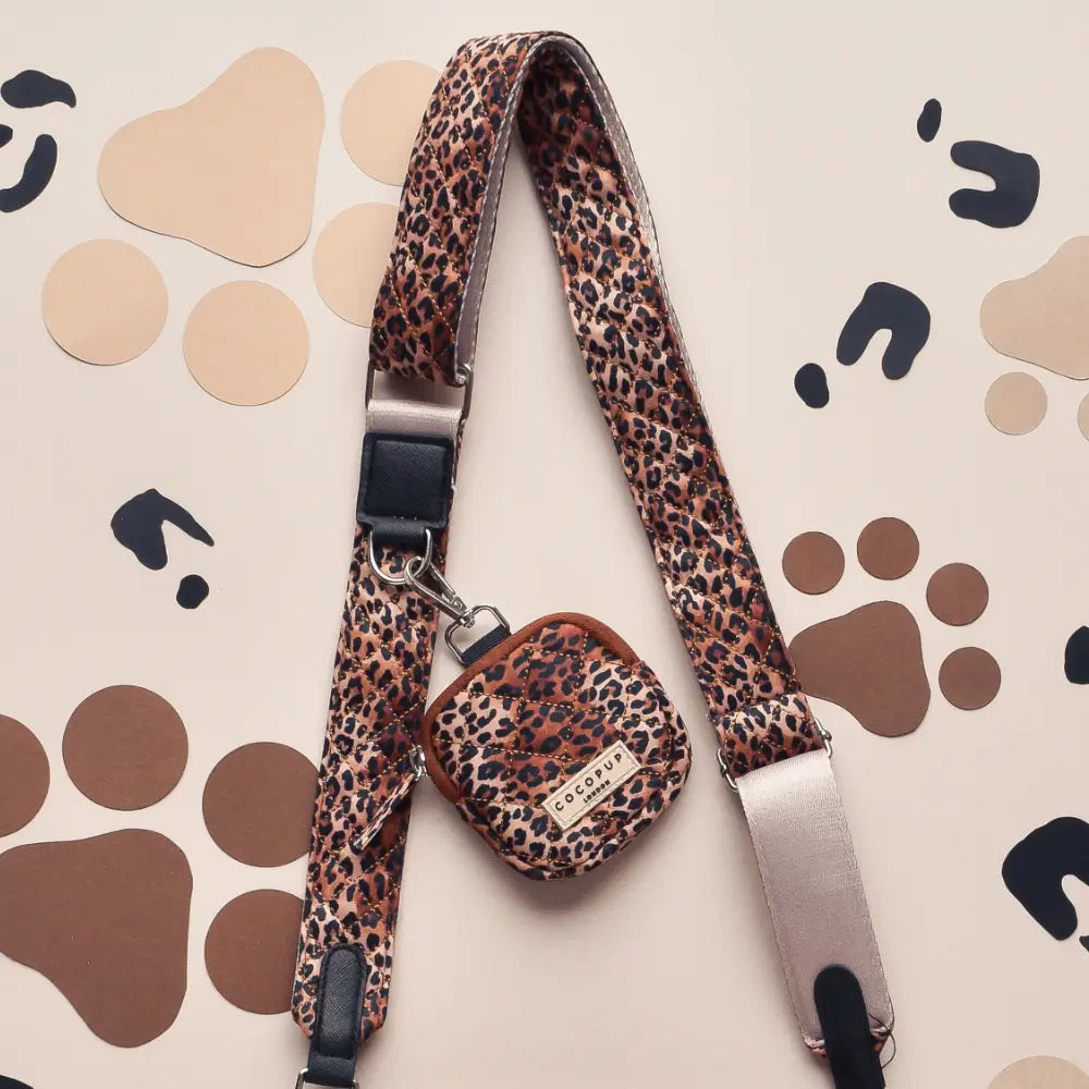 Cocopup Quilted Leopard Pup Bag Strap