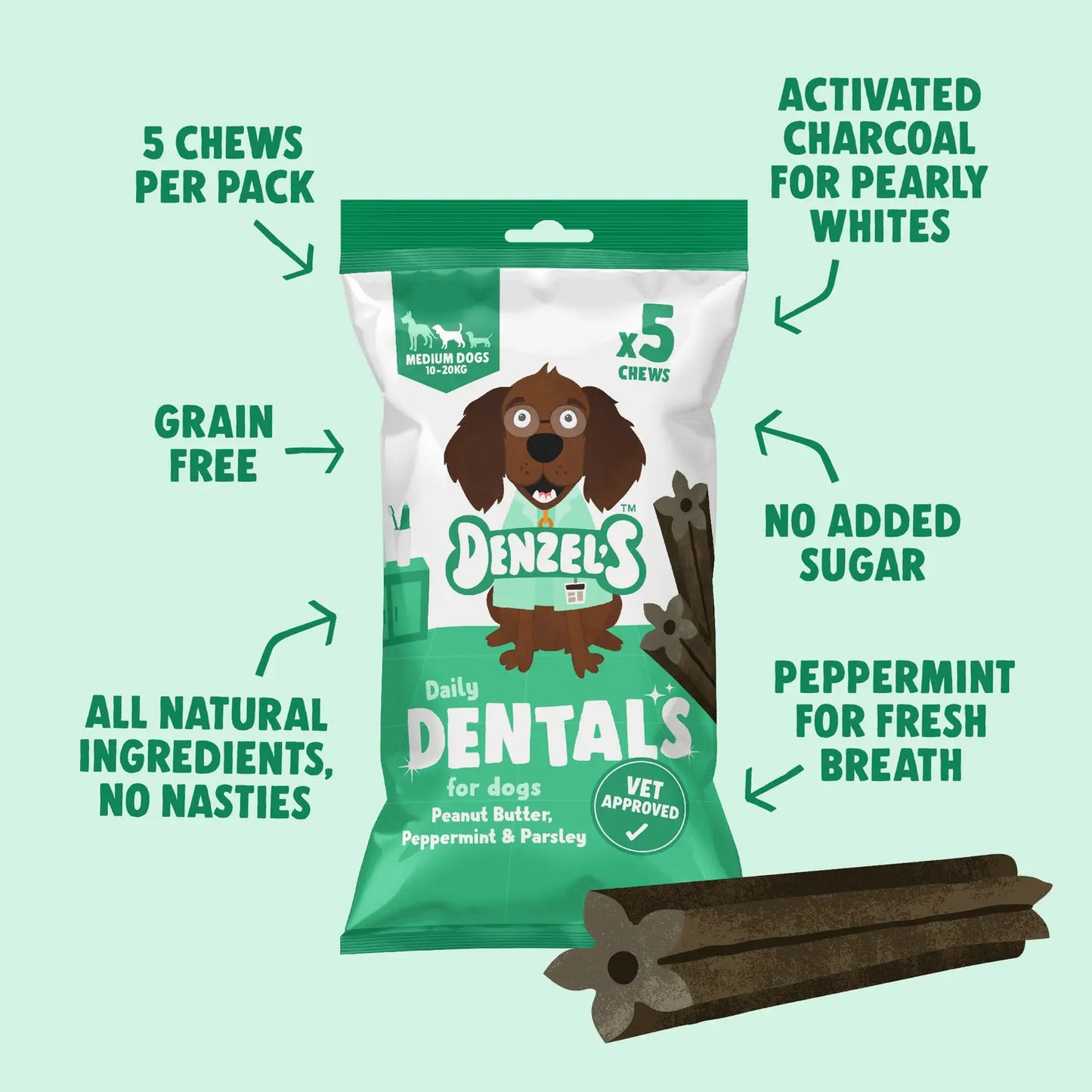 Denzel’s Medium Daily Dentals