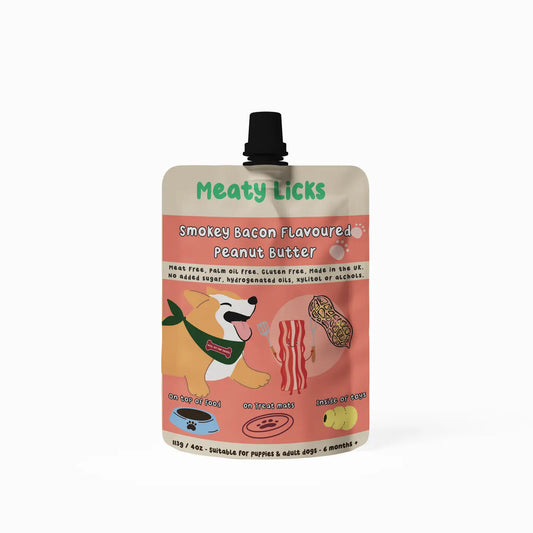 Meaty Licks - Smokey Bacon Peanut Butter Pouch