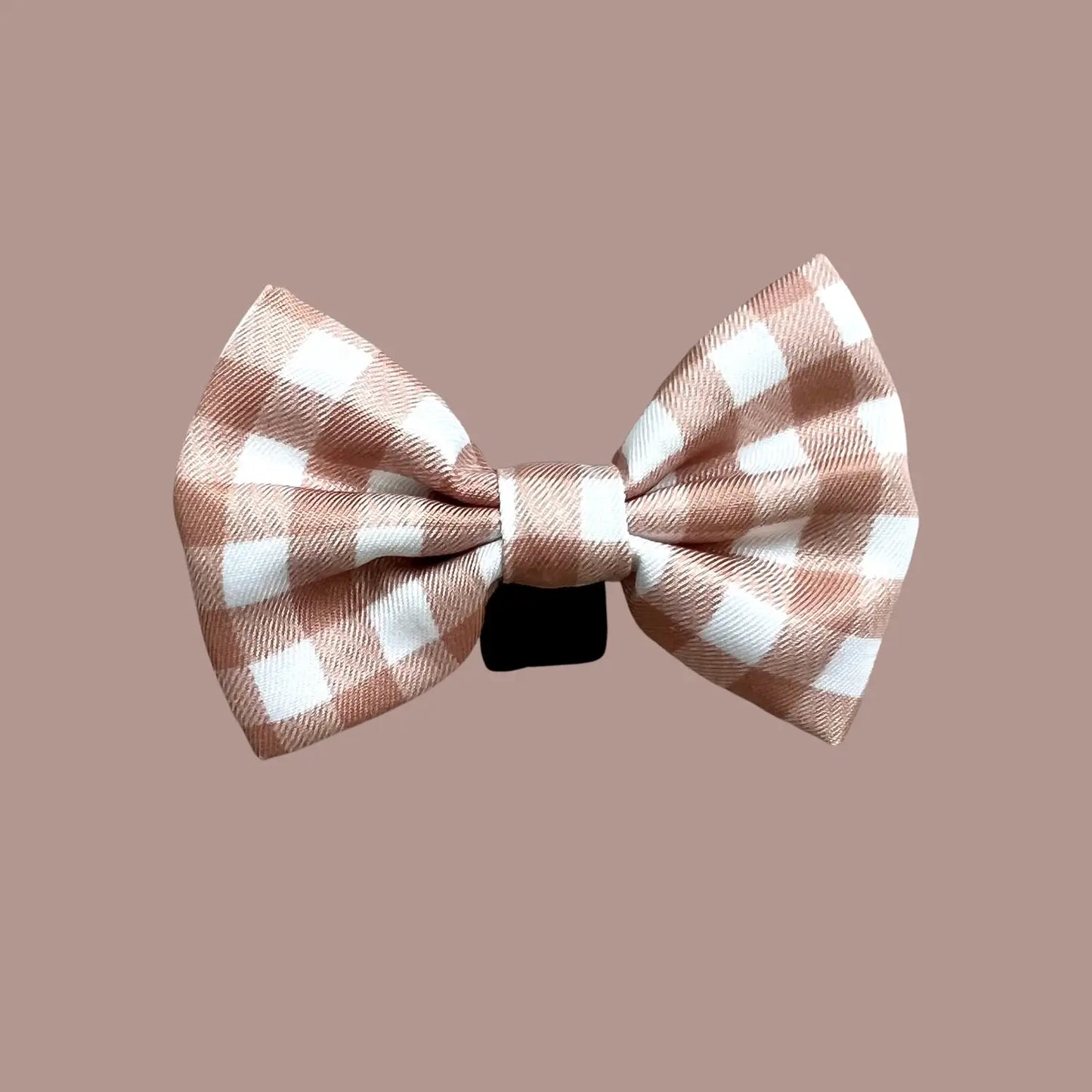 Poppy & Ted - Tan Plaid Bow