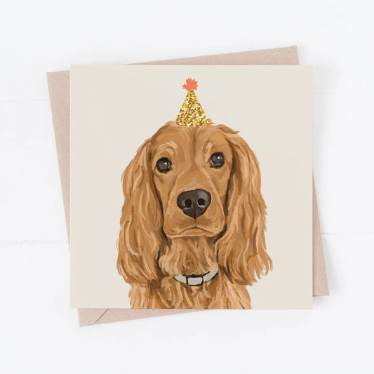 Ginger Cocker Spaniel Card
