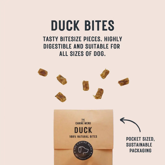 The Canine Menu 100% Duck Bites